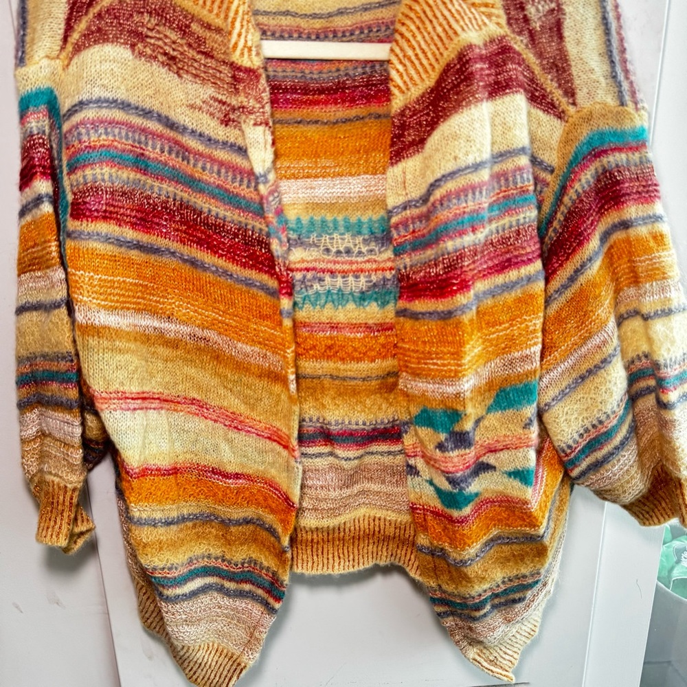 FORTE FORTE striped pattern knit cardigan - Picture 3 of 6